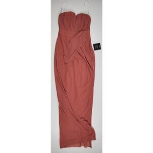 NWT Lulus Strapless Coral/Pink Womens XS Dress‎